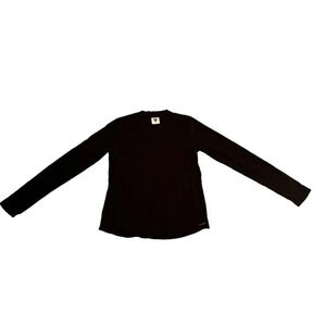 Lita by Ciara Black Basic Tee Top Long Sleeve Crew Neck Organic Cotton S NWT